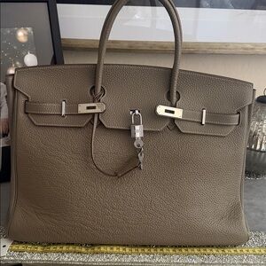 Elegant Taupe Leather unisex
